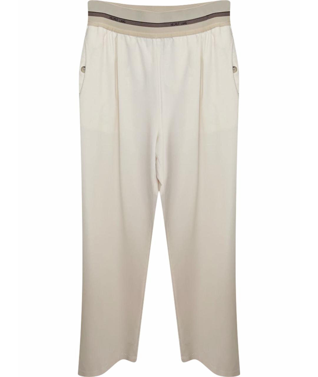 HELMUT LANG Бежевые хлопковые прямые брюки, фото 1