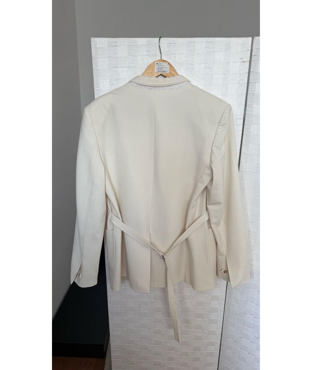 HELMUT LANG Бежевый хлопковый жакет/пиджак, фото 2