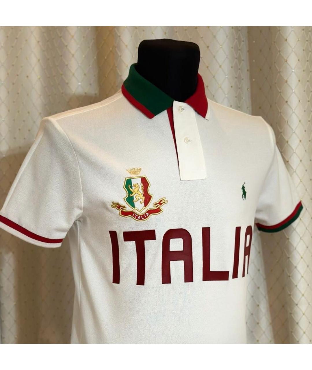 POLO RALPH LAUREN Мульти хлопковое поло с коротким рукавом, фото 4