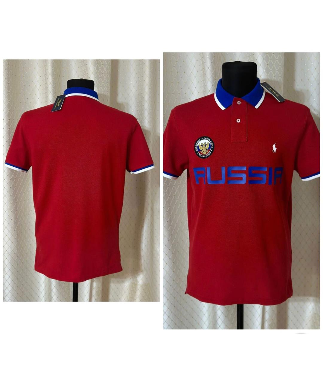 POLO RALPH LAUREN Красное хлопковое поло с коротким рукавом, фото 2