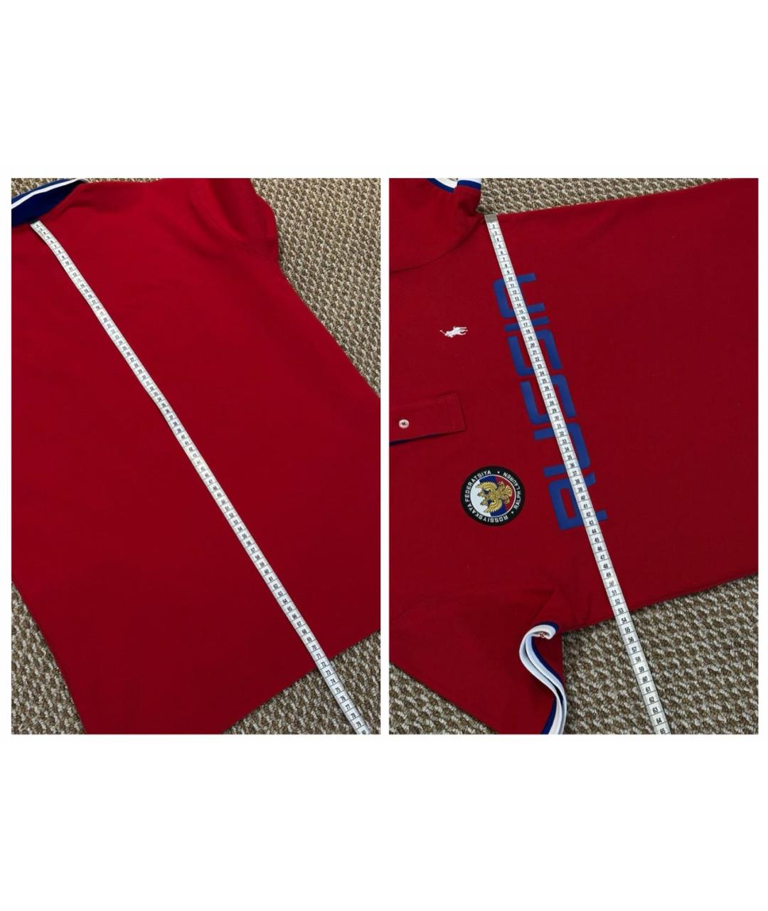 POLO RALPH LAUREN Красная хлопковая футболка, фото 7