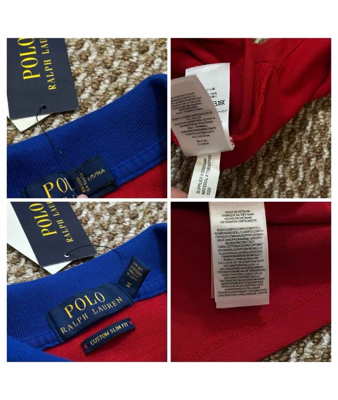 POLO RALPH LAUREN Красная хлопковая футболка, фото 6