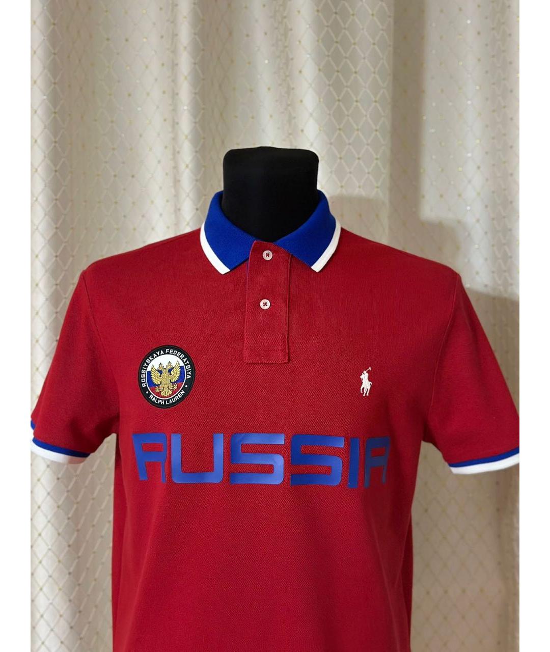 POLO RALPH LAUREN Красная хлопковая футболка, фото 5