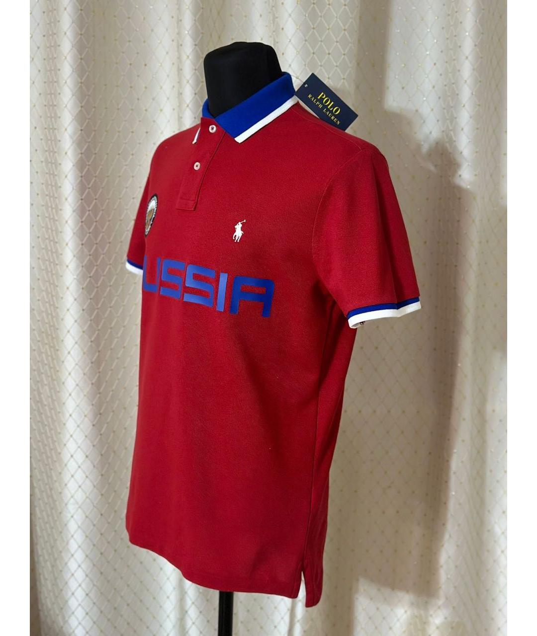 POLO RALPH LAUREN Красная хлопковая футболка, фото 3