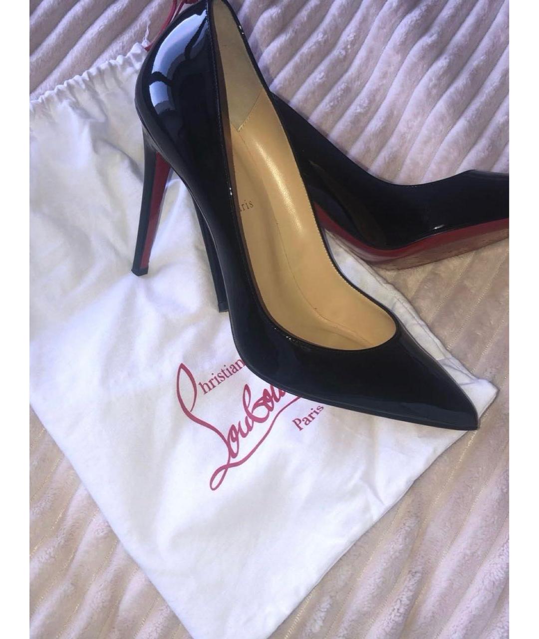 CHRISTIAN LOUBOUTIN Черные туфли из лакированной кожи, фото 5