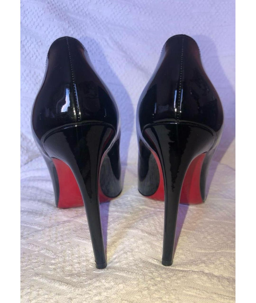 CHRISTIAN LOUBOUTIN Черные туфли из лакированной кожи, фото 4