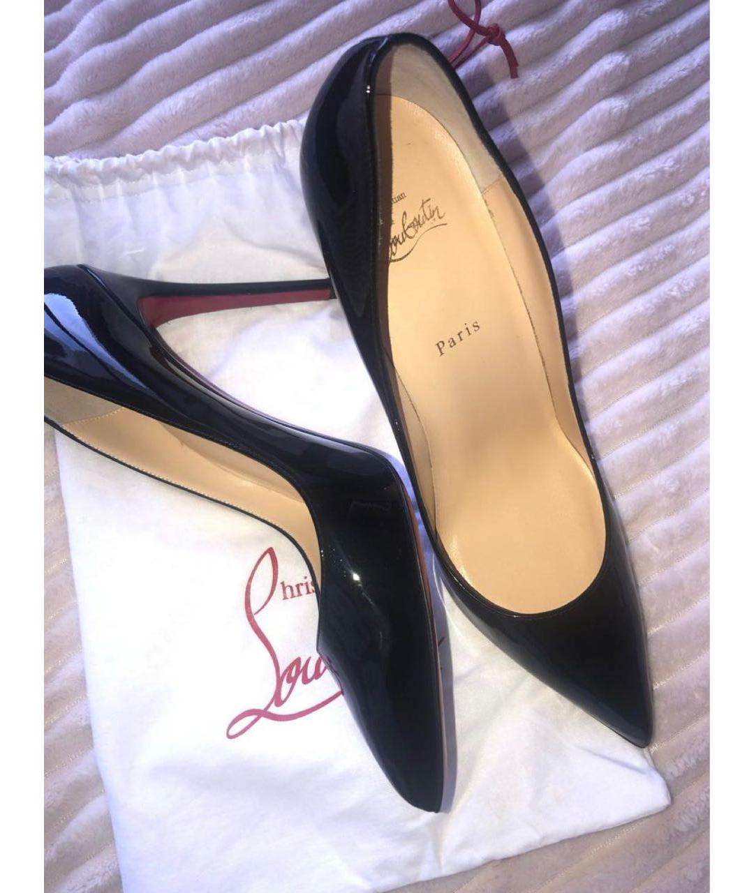 CHRISTIAN LOUBOUTIN Черные туфли из лакированной кожи, фото 6