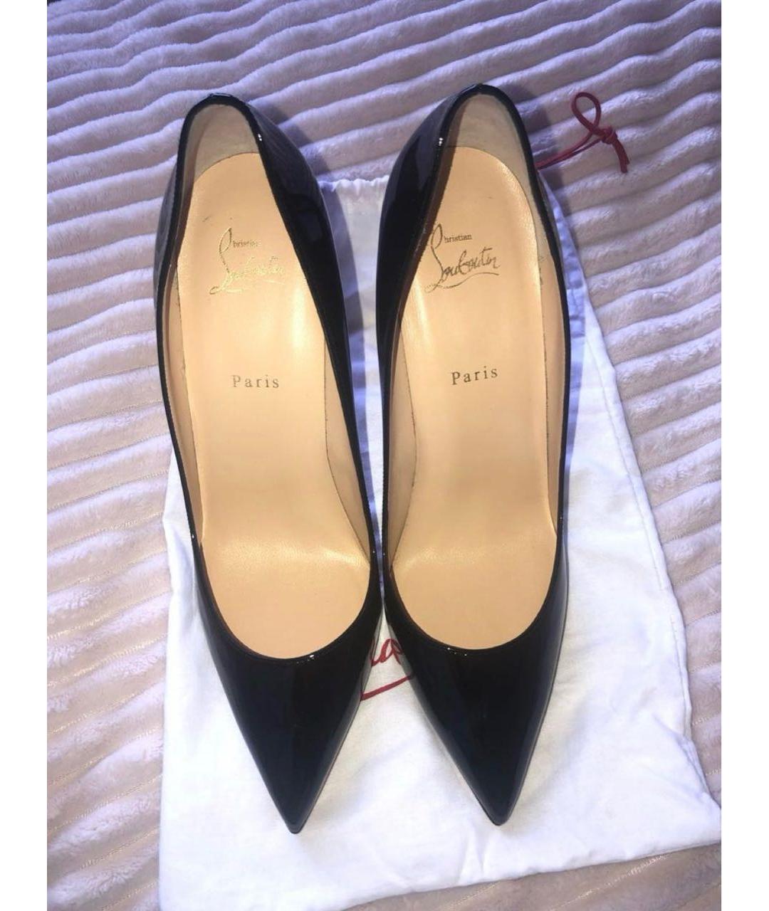 CHRISTIAN LOUBOUTIN Черные туфли из лакированной кожи, фото 2