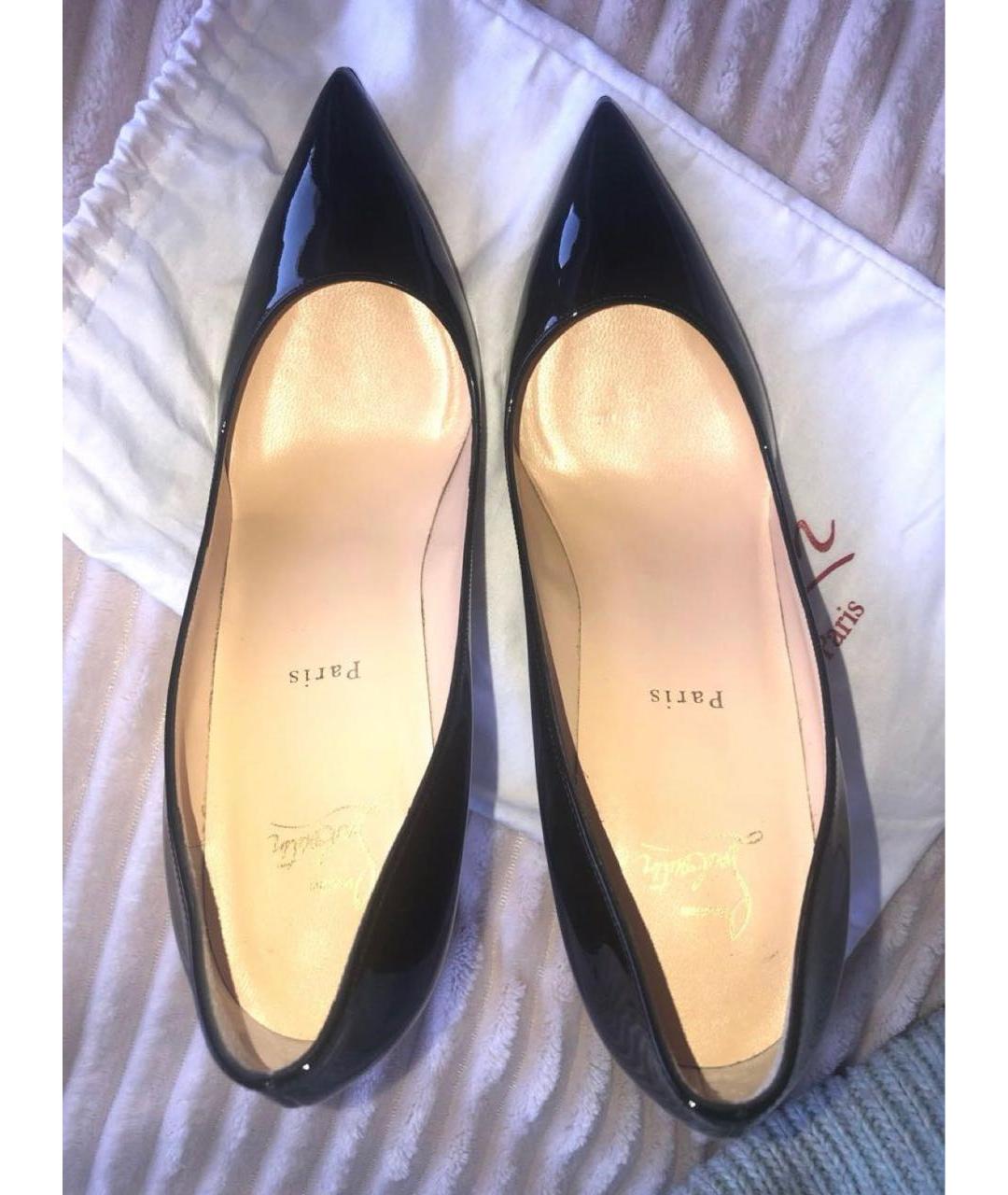 CHRISTIAN LOUBOUTIN Черные туфли из лакированной кожи, фото 3