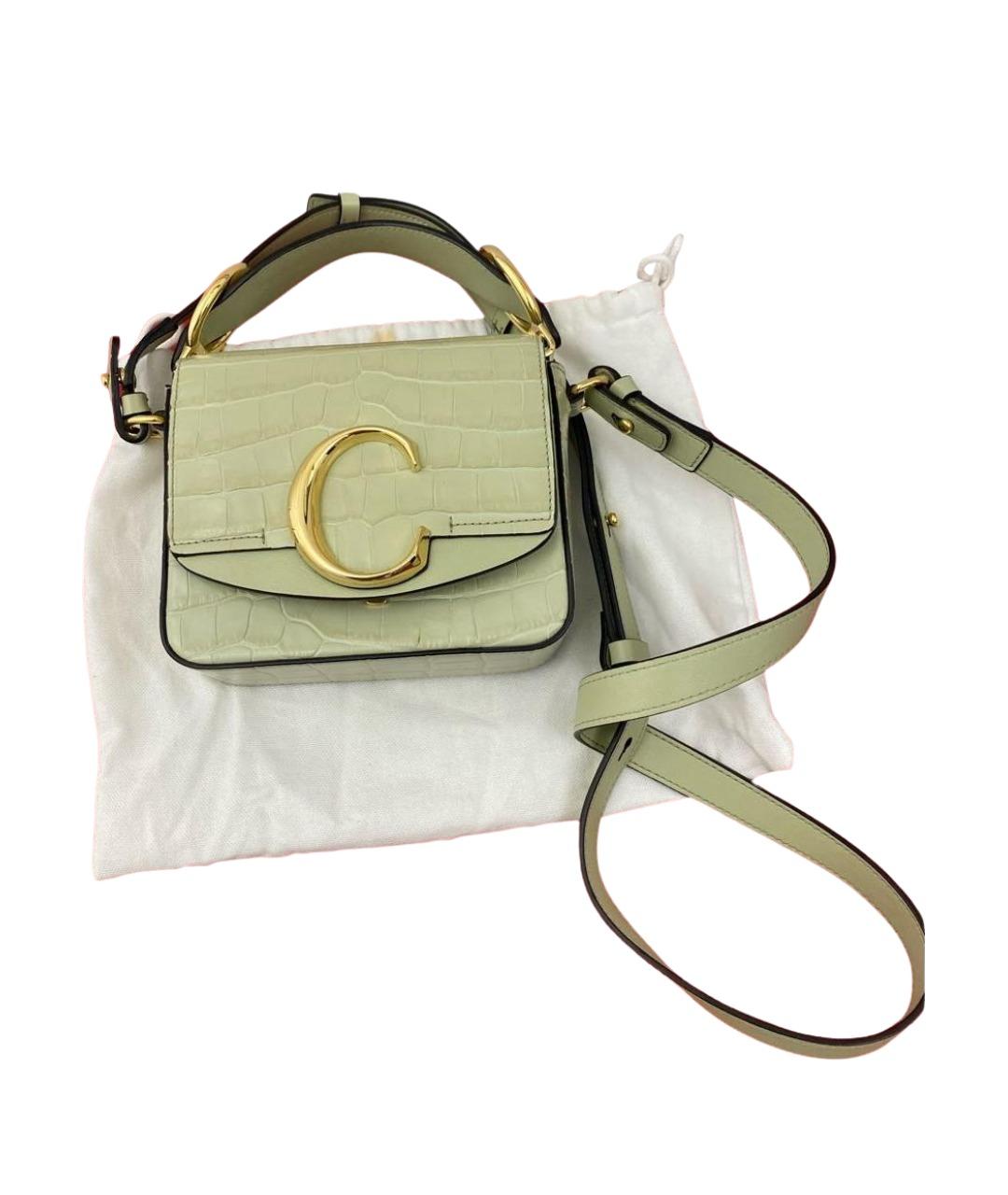 CHLOE Зеленая кожаная сумка через плечо, фото 6