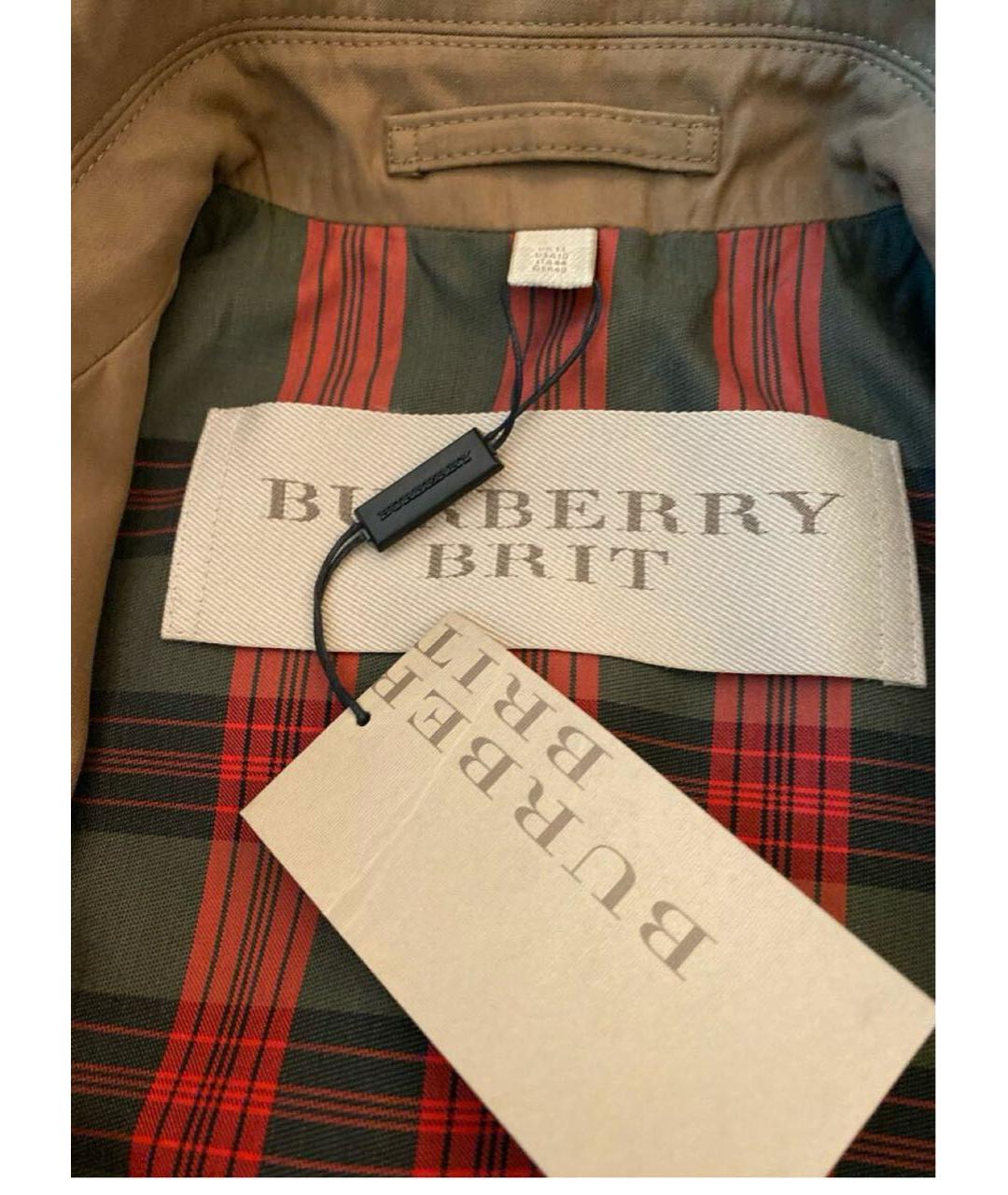 BURBERRY Хаки хлопковый тренч/плащ, фото 4