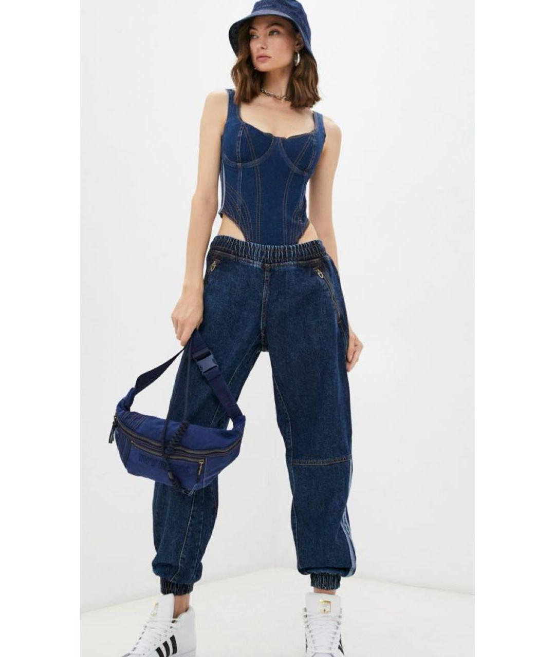 ADIDAS Темно-синий деним корсет, фото 4