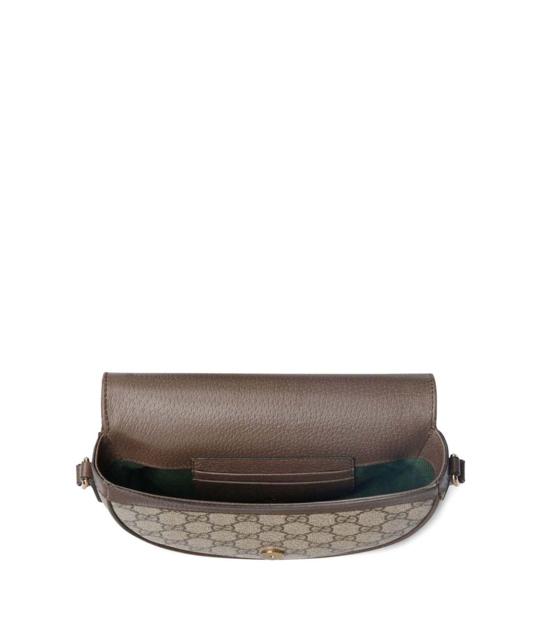 GUCCI Бежевая кожаная сумка через плечо, фото 2