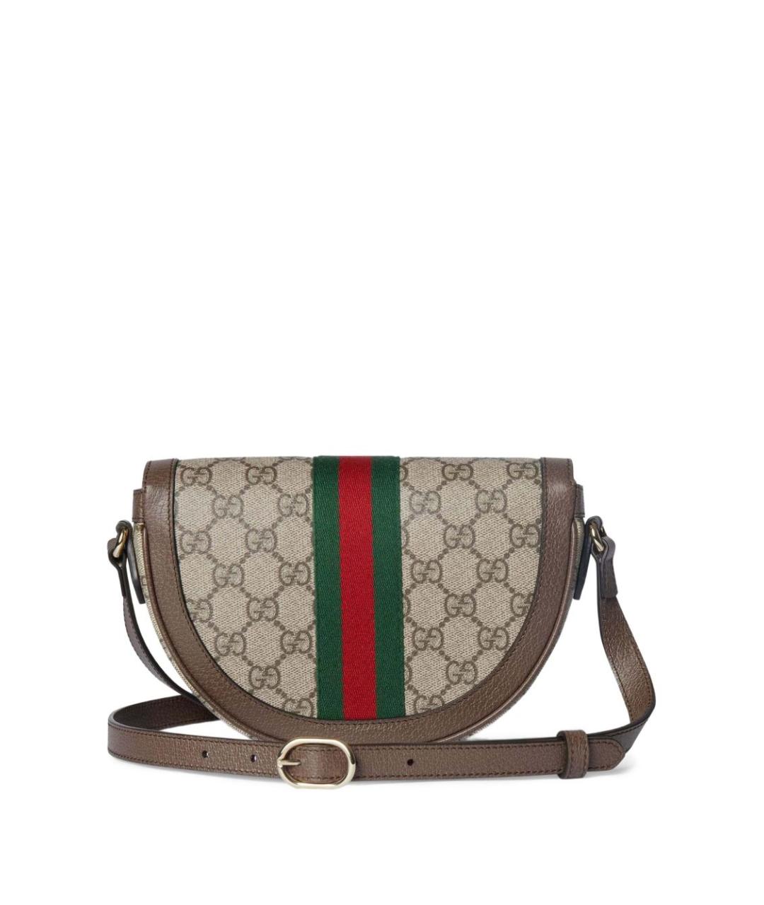 GUCCI Бежевая кожаная сумка через плечо, фото 3
