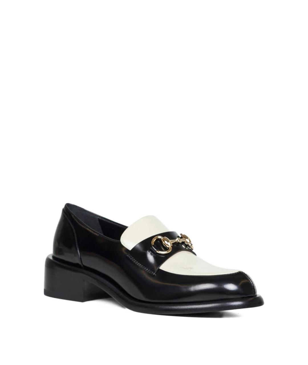 GUCCI Черные лоферы из лакированной кожи, фото 3