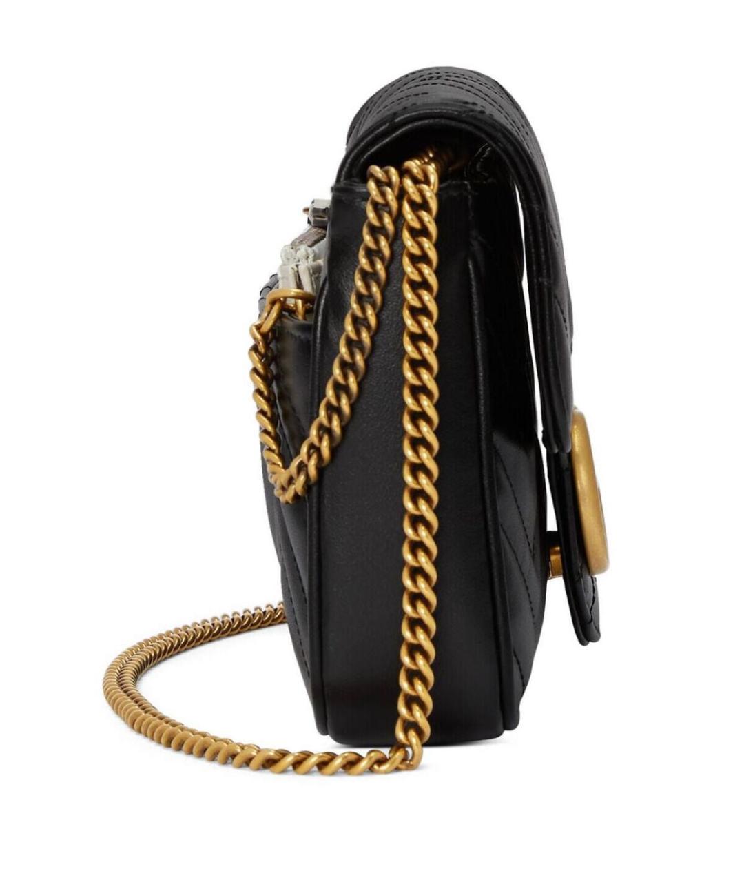 GUCCI Черная кожаная сумка через плечо, фото 3