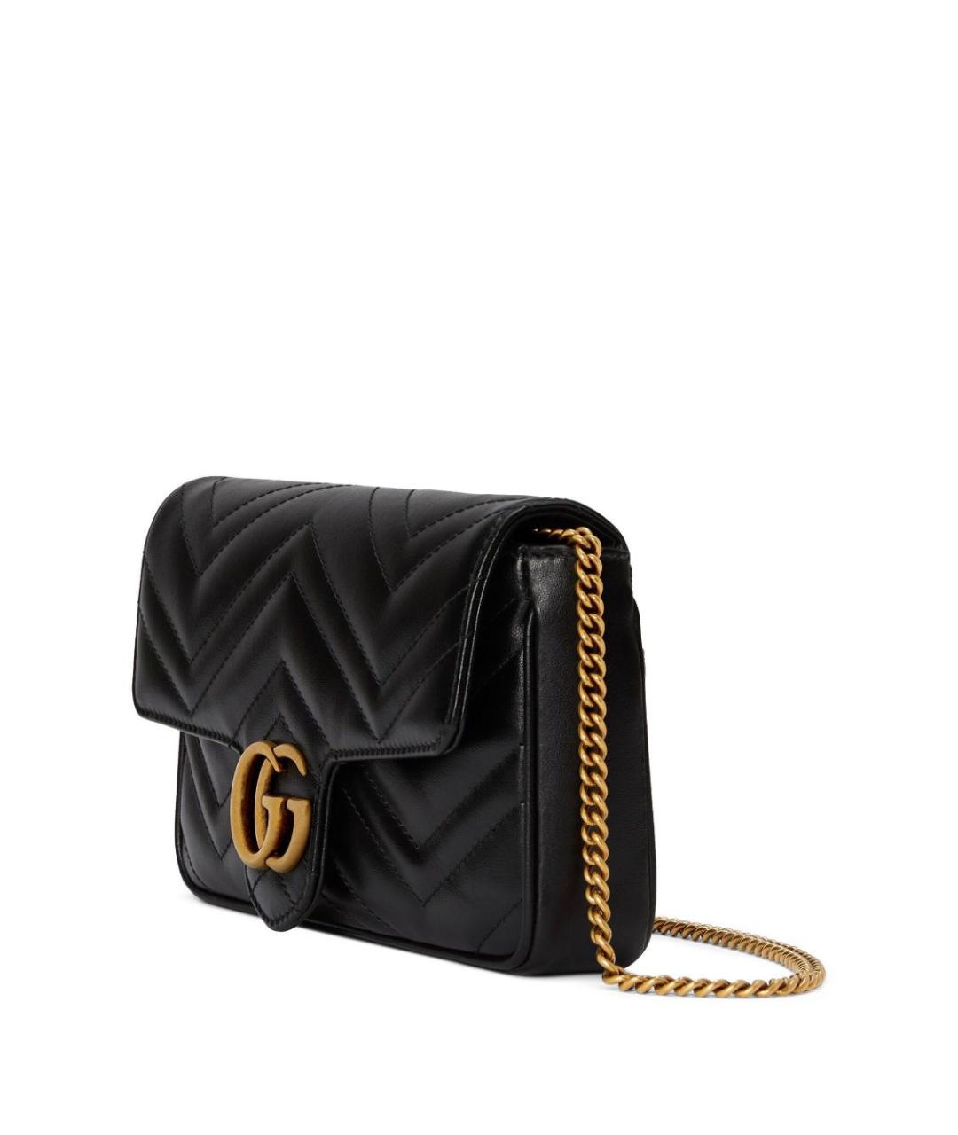 GUCCI Черная кожаная сумка через плечо, фото 8