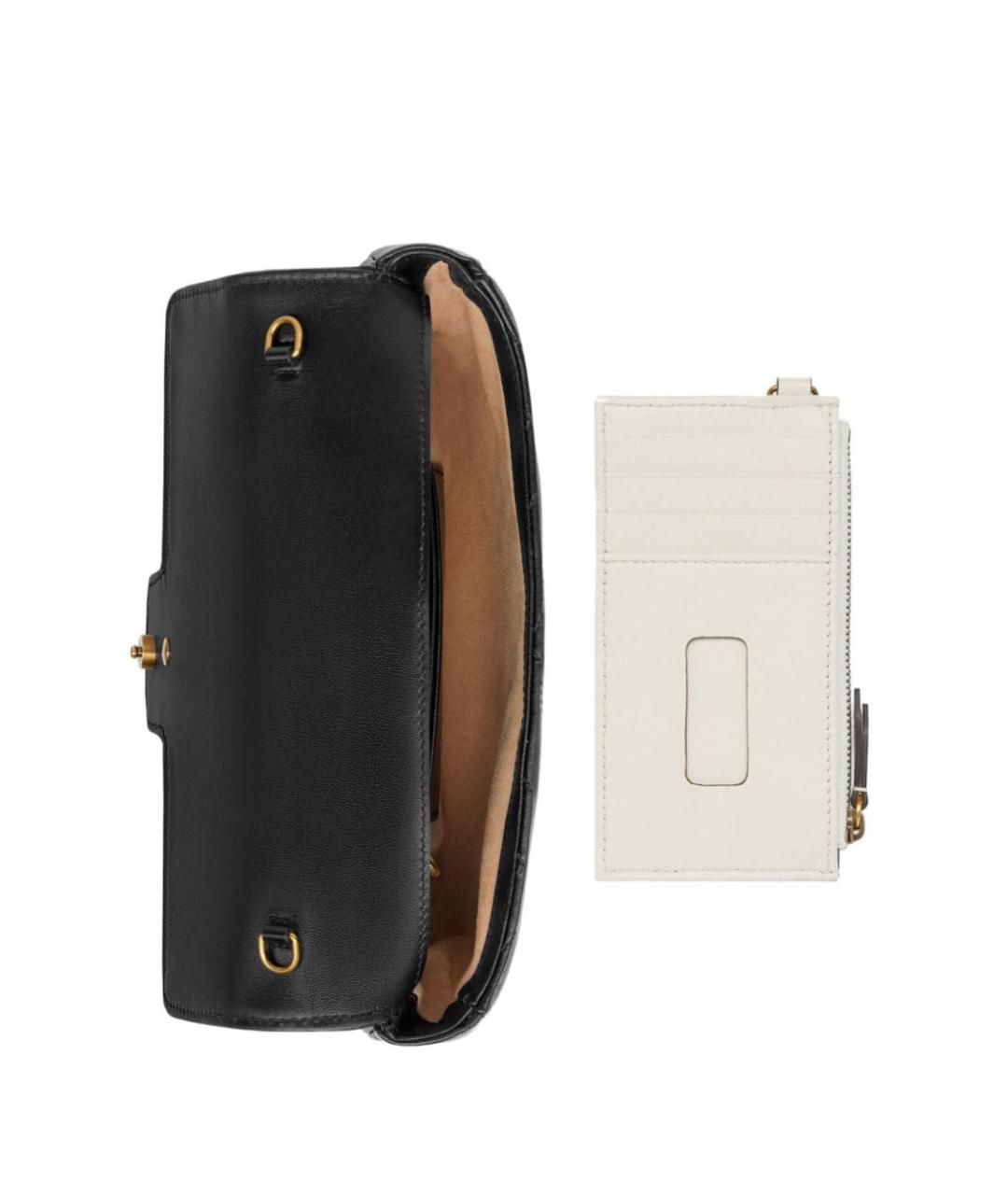 GUCCI Черная кожаная сумка через плечо, фото 7