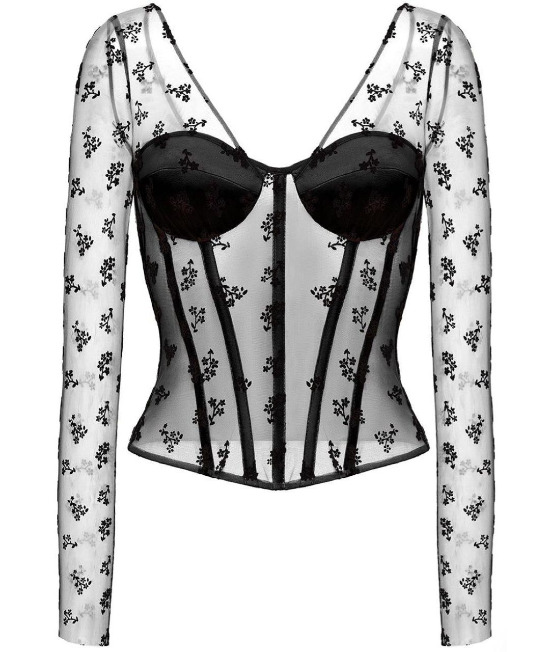 ROZIECORSETS Черный хлопковый корсет, фото 1