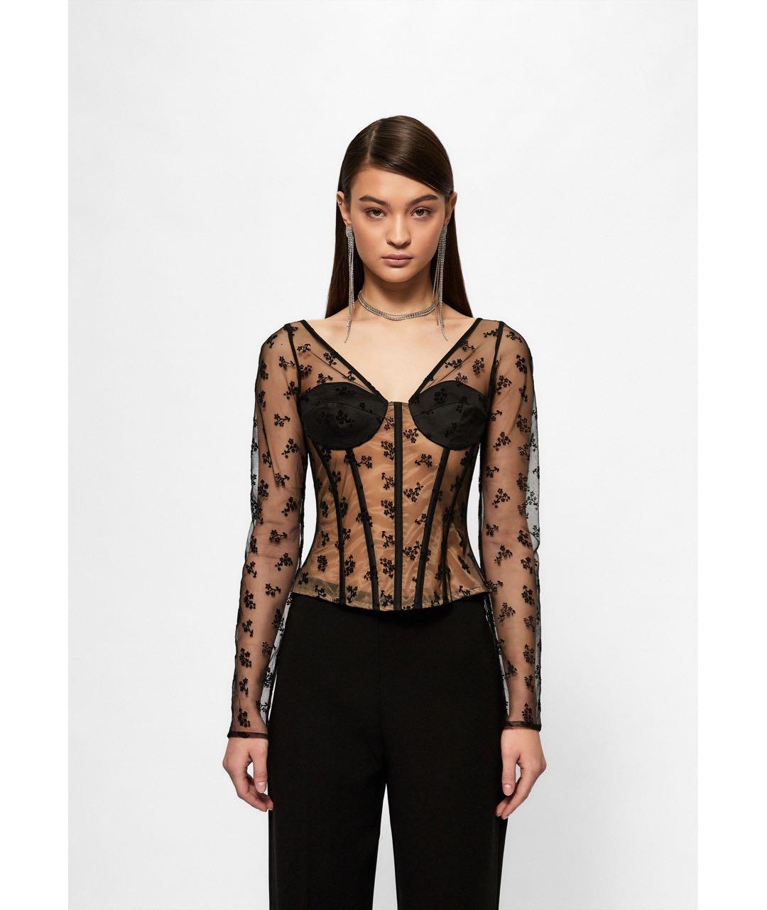 ROZIECORSETS Черный хлопковый корсет, фото 2