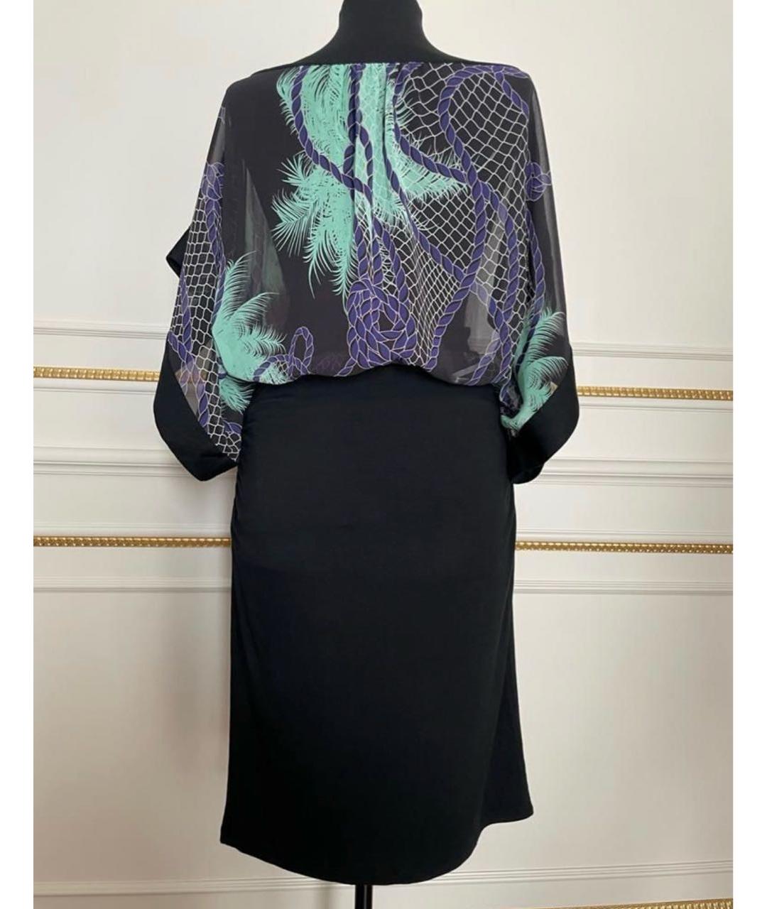 VERSACE COLLECTION Темно-синее хлопковое повседневное платье, фото 6