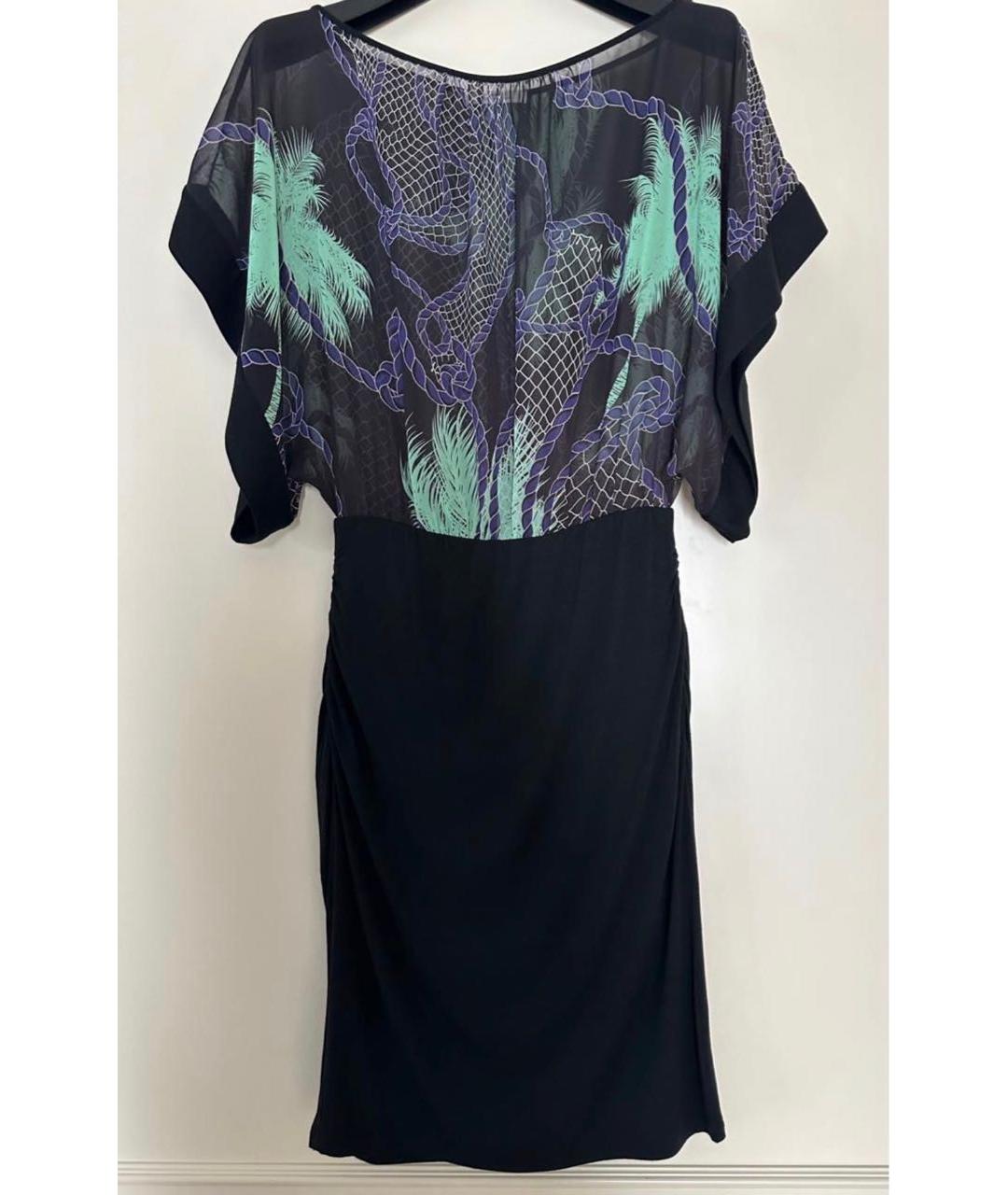 VERSACE COLLECTION Темно-синее хлопковое повседневное платье, фото 7