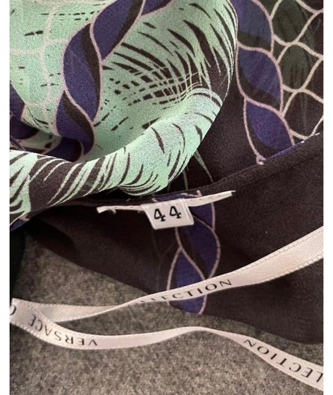 VERSACE COLLECTION Темно-синее хлопковое повседневное платье, фото 5