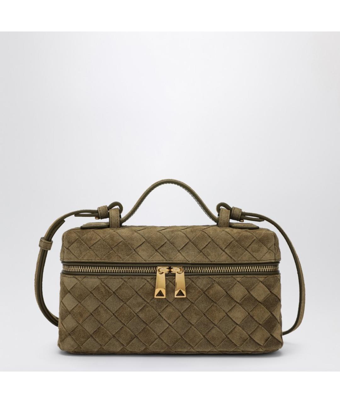 BOTTEGA VENETA Зеленая замшевая сумка через плечо, фото 6