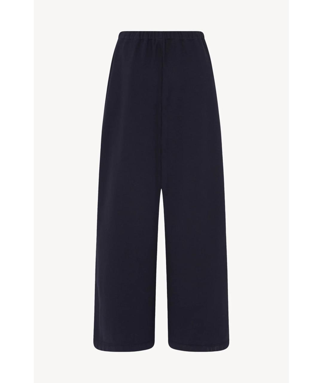 THE ROW Темно-синие хлопковые прямые брюки, фото 6