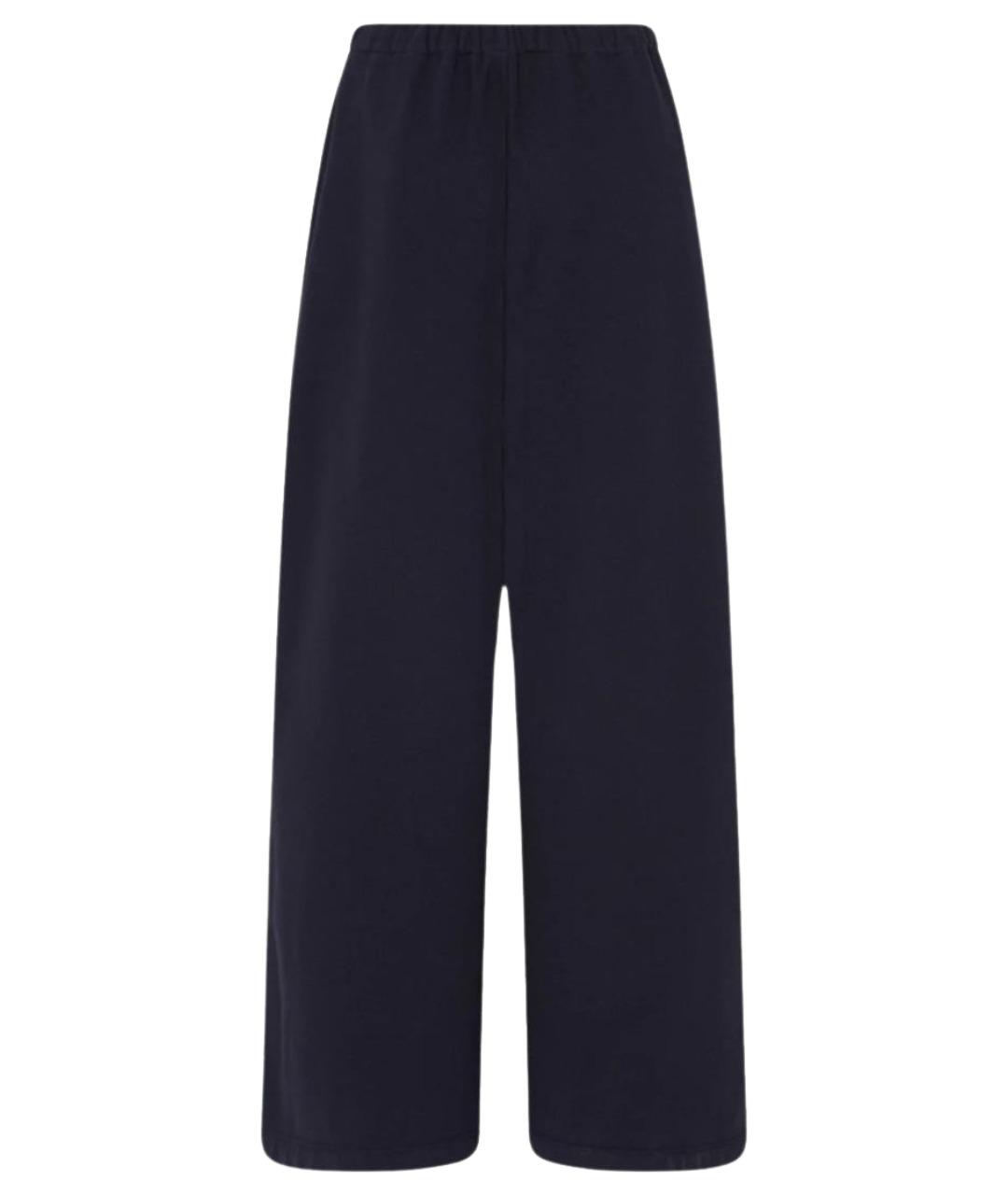 THE ROW Темно-синие хлопковые прямые брюки, фото 1