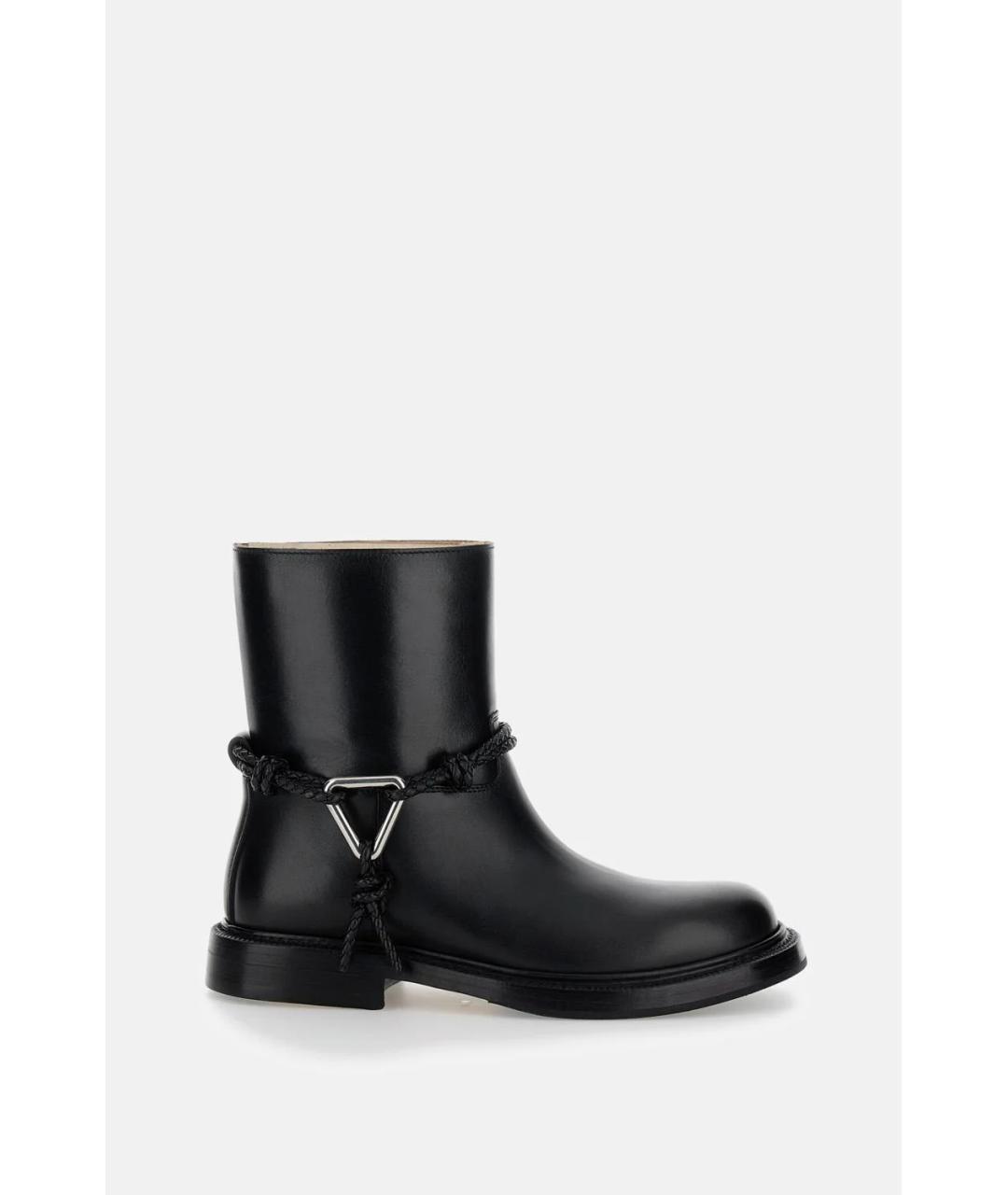 BOTTEGA VENETA Черные кожаные ботинки, фото 5