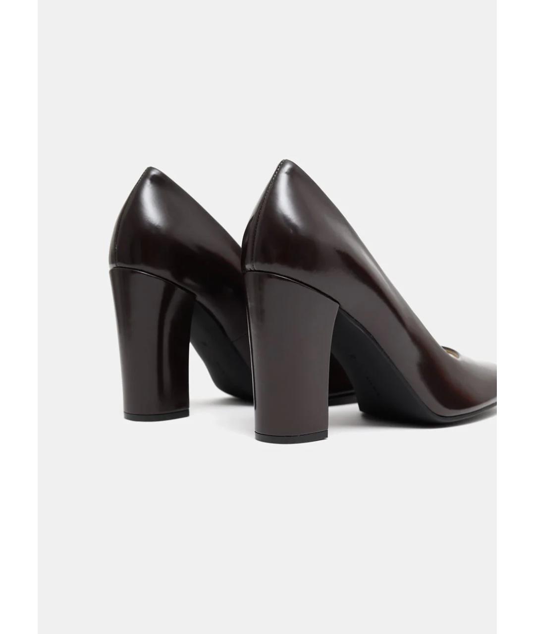 THE ROW Коричневые кожаные туфли, фото 3