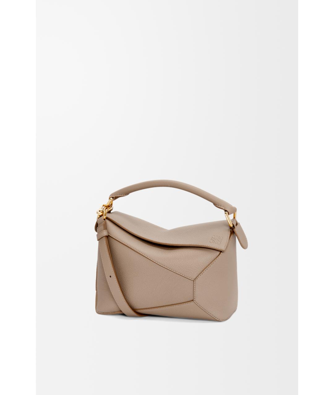 LOEWE Бежевая кожаная сумка через плечо, фото 7