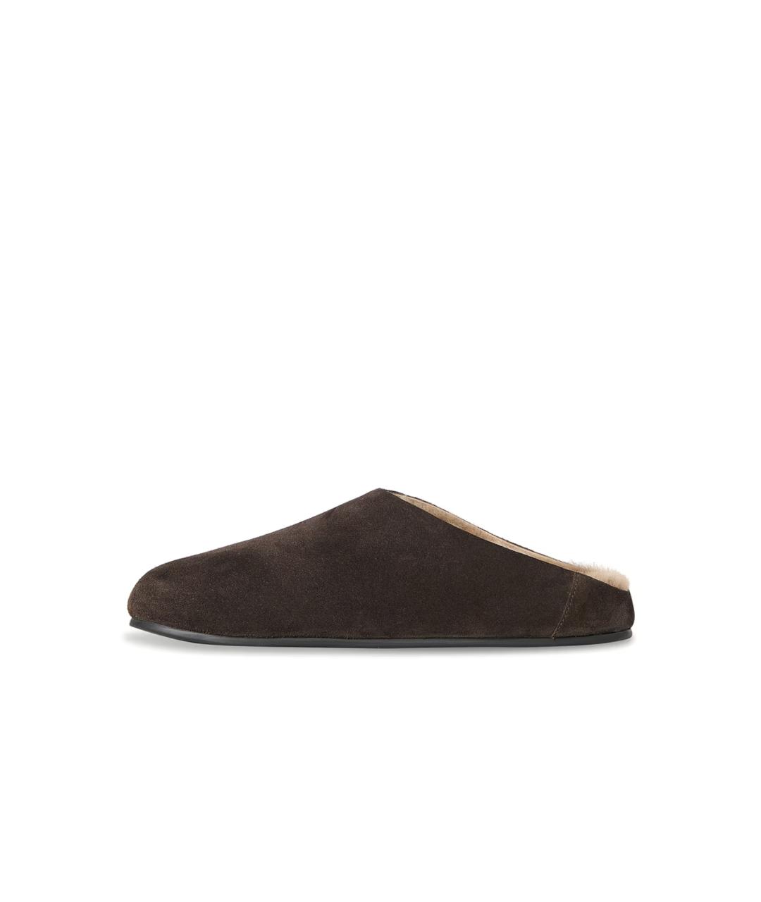 THE ROW Коричневые замшевые сабо, фото 4