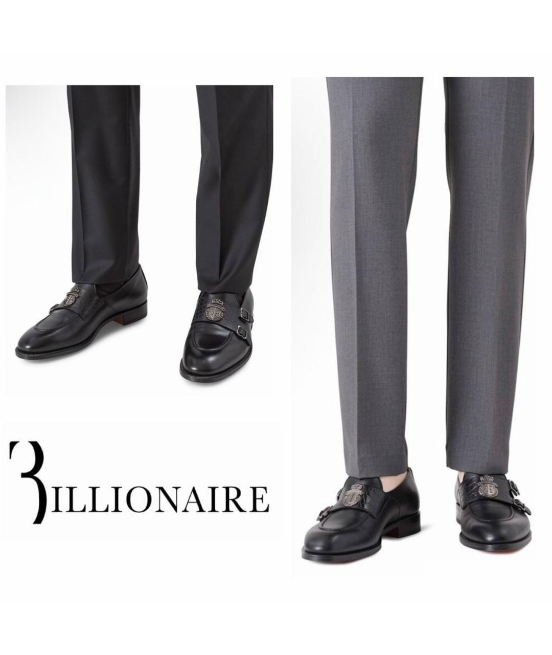 BILLIONAIRE Черные кожаные туфли, фото 8