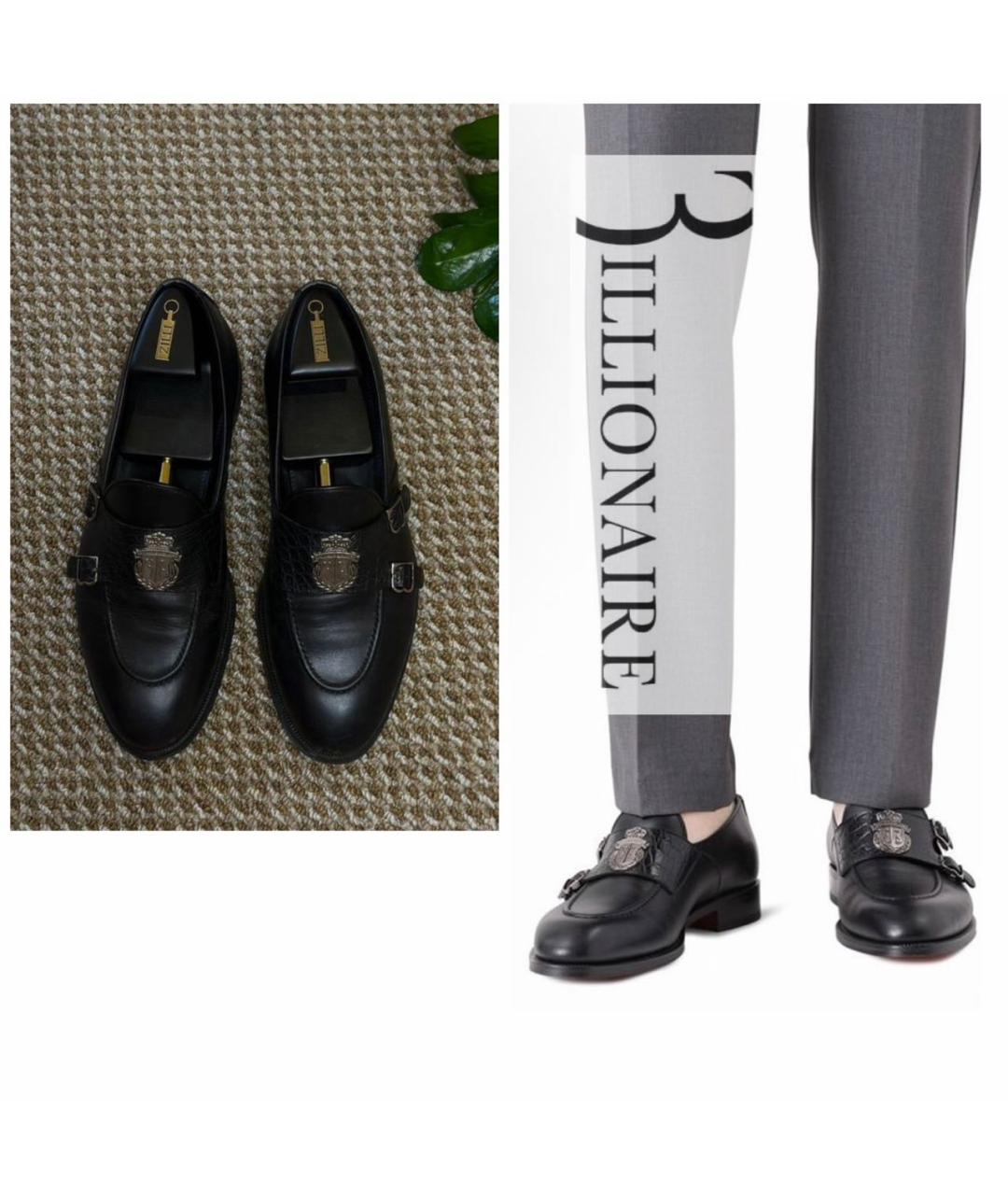 BILLIONAIRE Черные кожаные туфли, фото 2