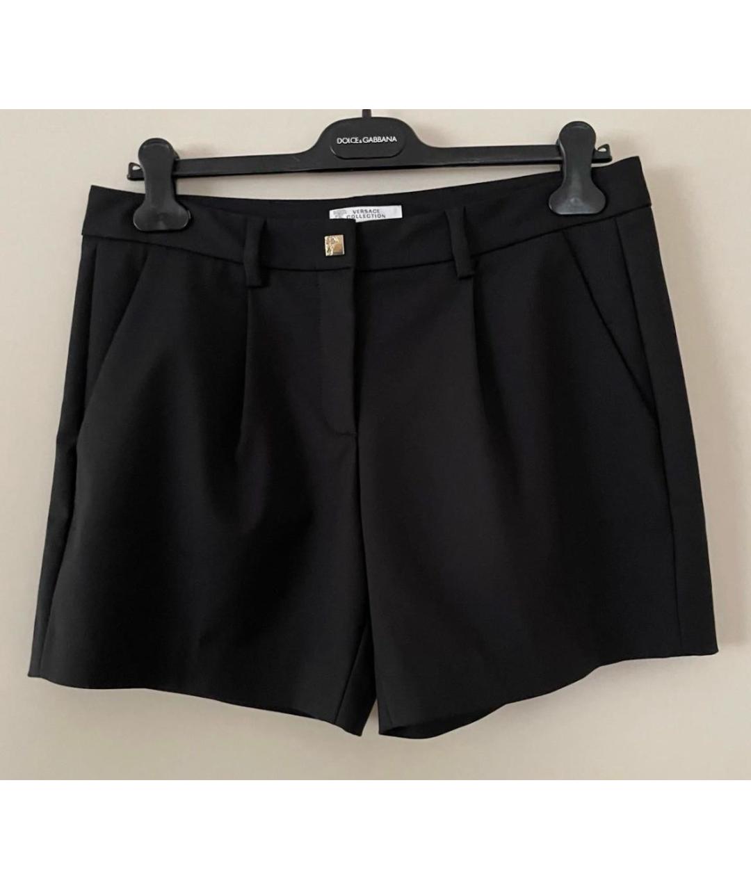 VERSACE COLLECTION Черные хлопковые шорты, фото 6
