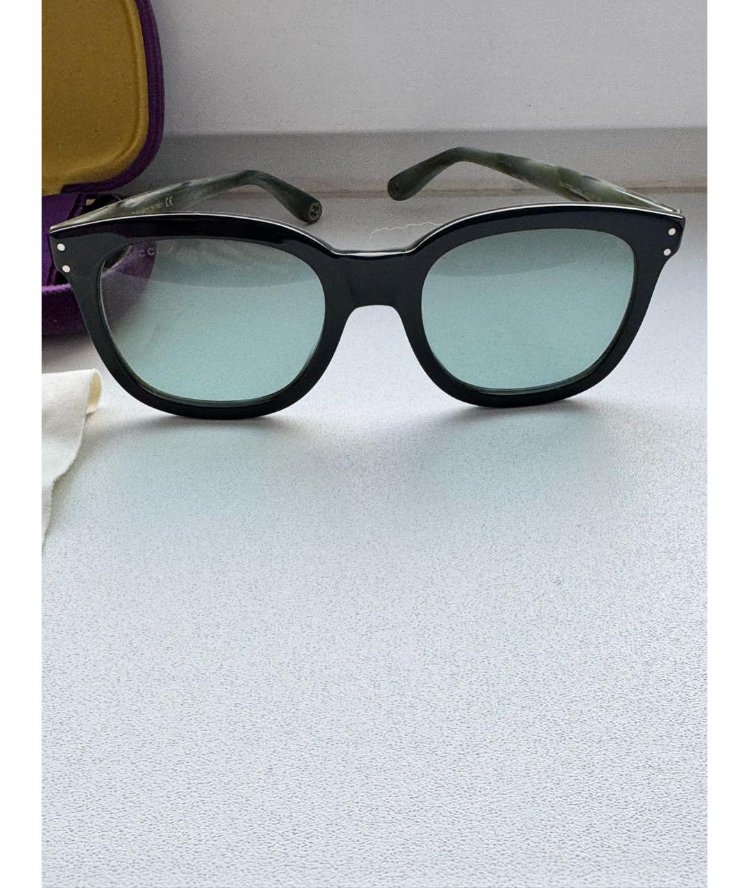 GUCCI Зеленые пластиковые солнцезащитные очки, фото 9