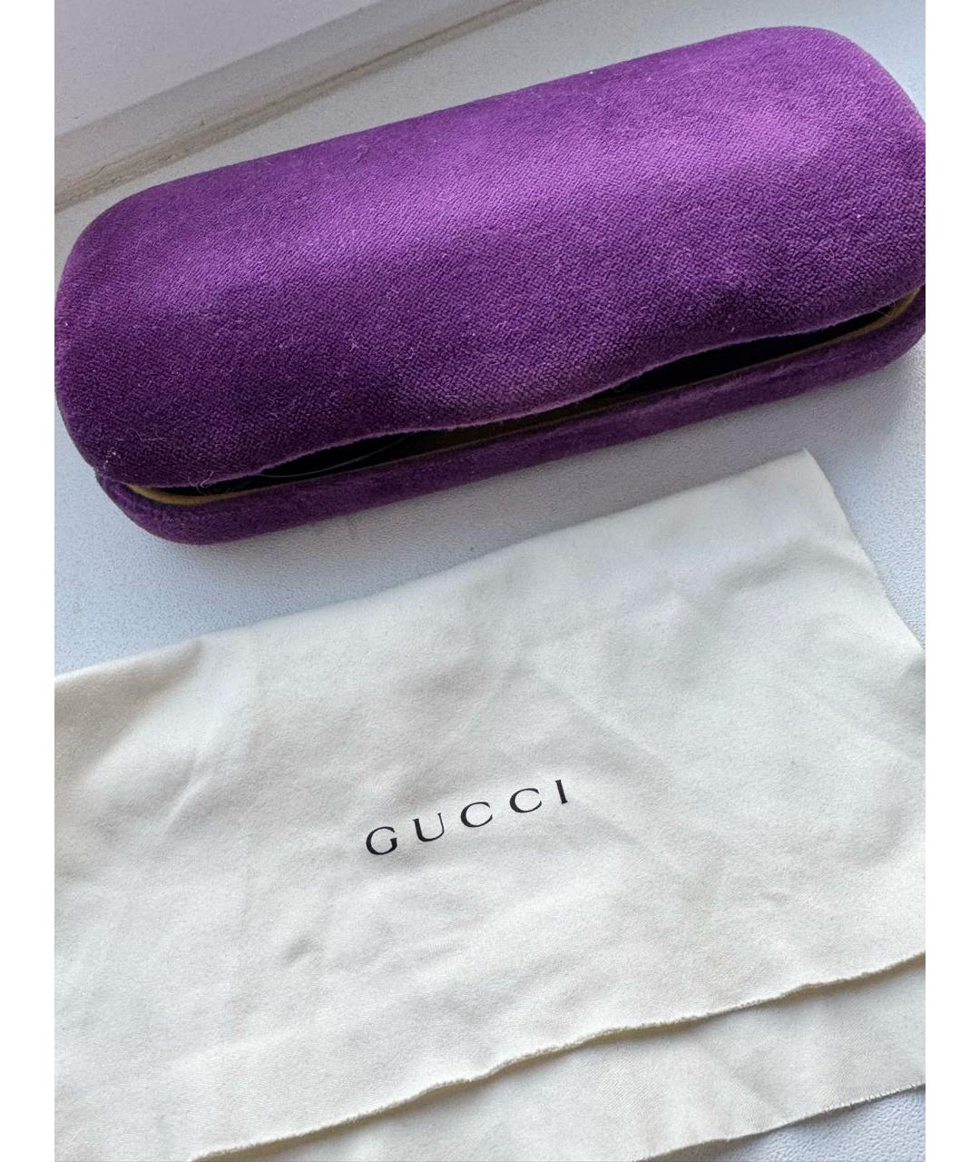 GUCCI Зеленые пластиковые солнцезащитные очки, фото 4