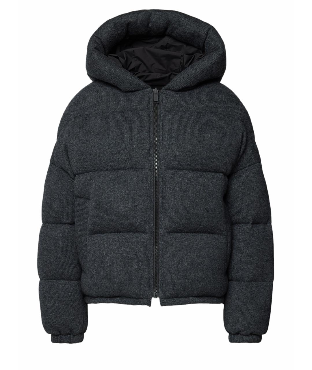 YVES SALOMON Серый кашемировый пуховик, фото 1