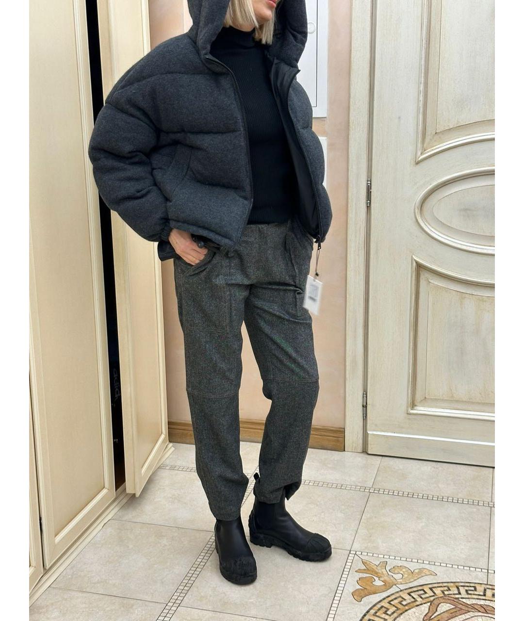 YVES SALOMON Серый кашемировый пуховик, фото 6