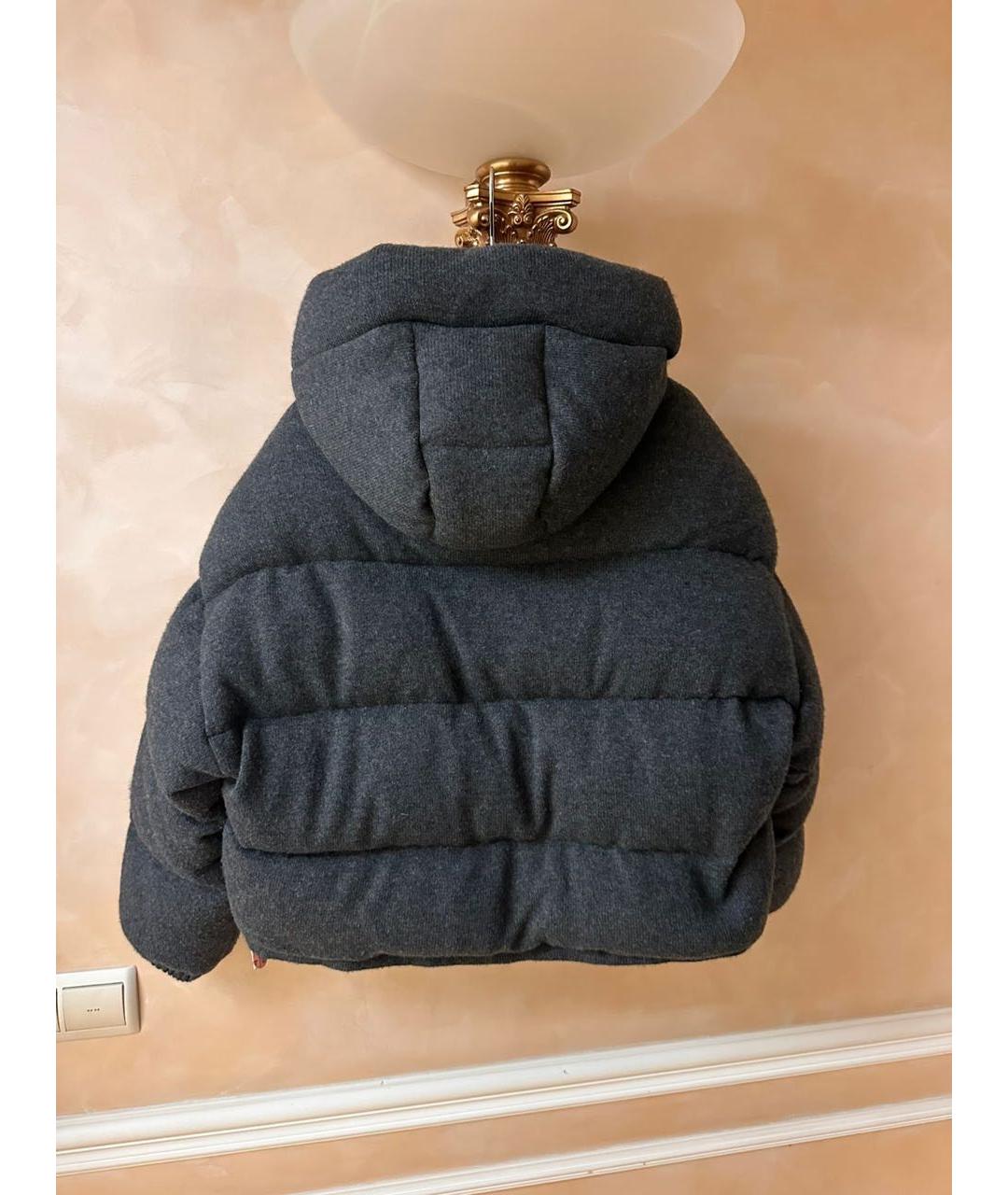 YVES SALOMON Серый кашемировый пуховик, фото 2