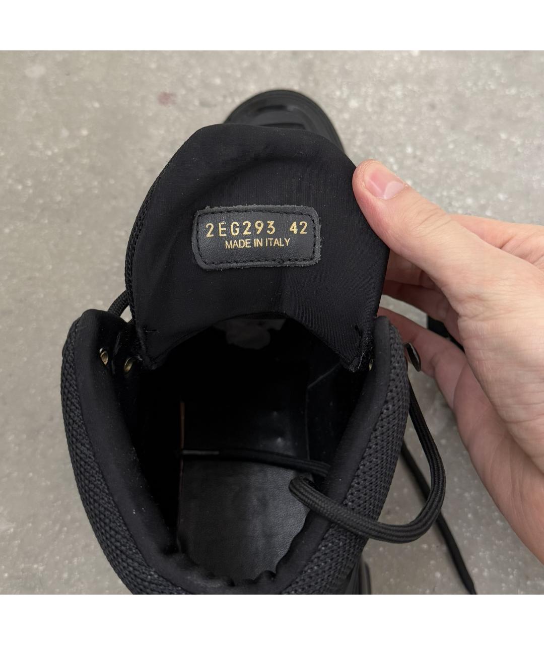 PRADA Черные текстильные высокие ботинки, фото 8