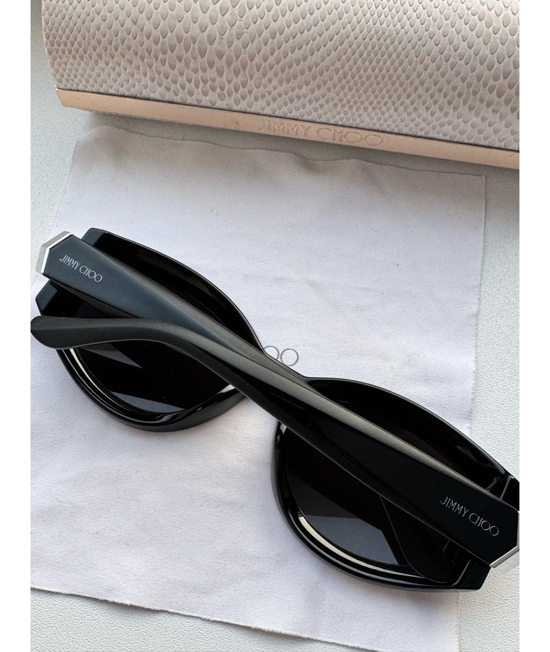 JIMMY CHOO Черные пластиковые солнцезащитные очки, фото 5