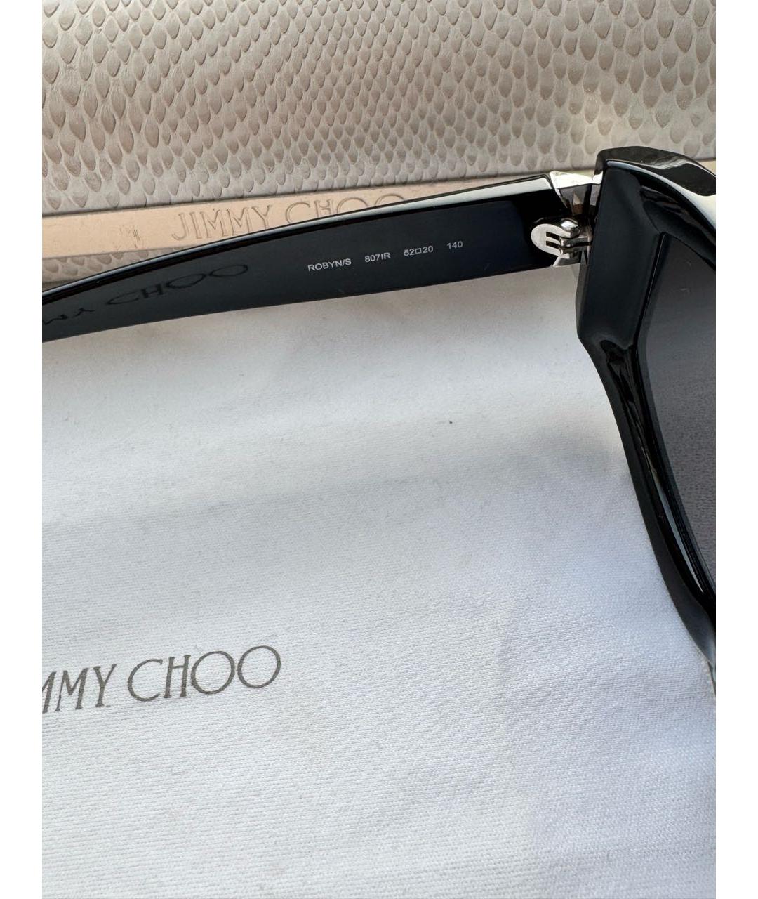 JIMMY CHOO Черные пластиковые солнцезащитные очки, фото 7