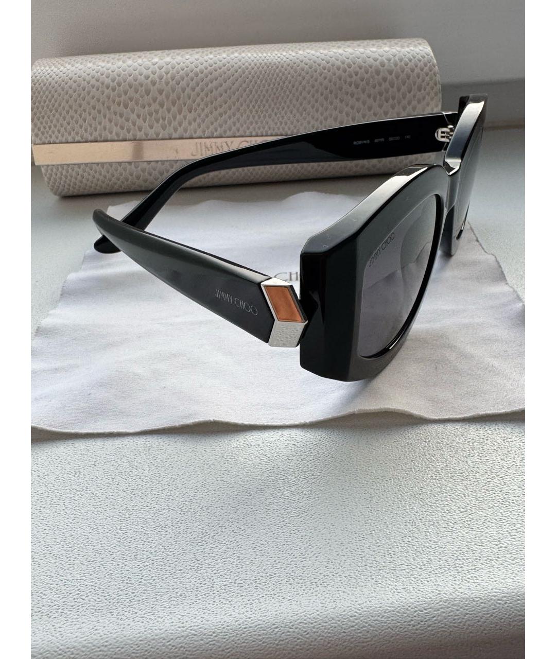 JIMMY CHOO Черные пластиковые солнцезащитные очки, фото 2