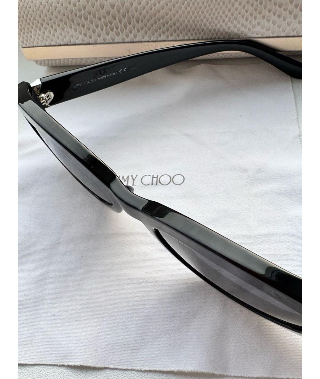 JIMMY CHOO Черные пластиковые солнцезащитные очки, фото 6