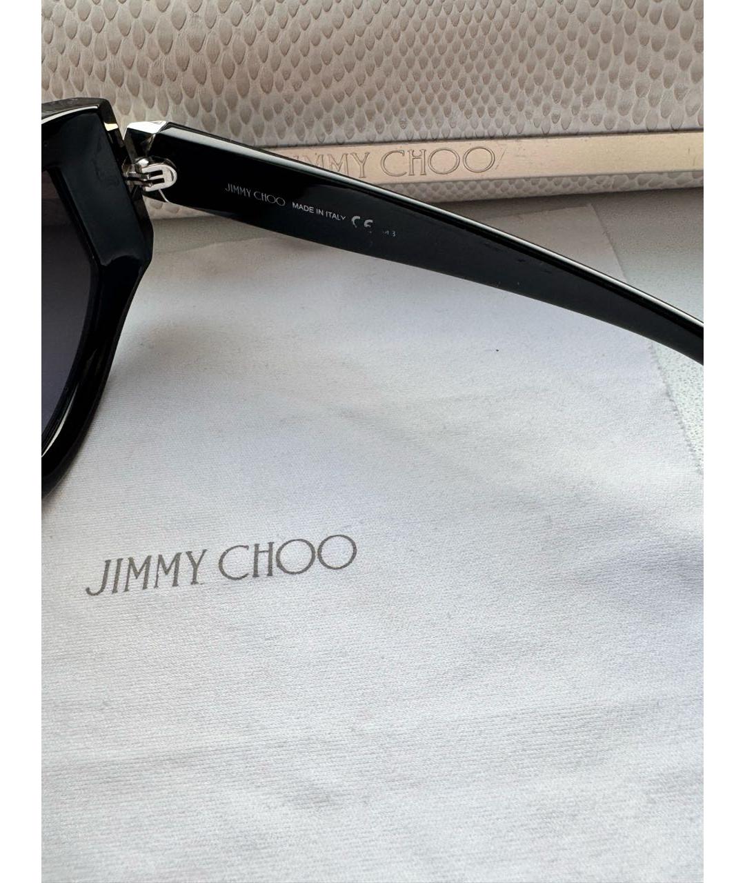 JIMMY CHOO Черные пластиковые солнцезащитные очки, фото 8