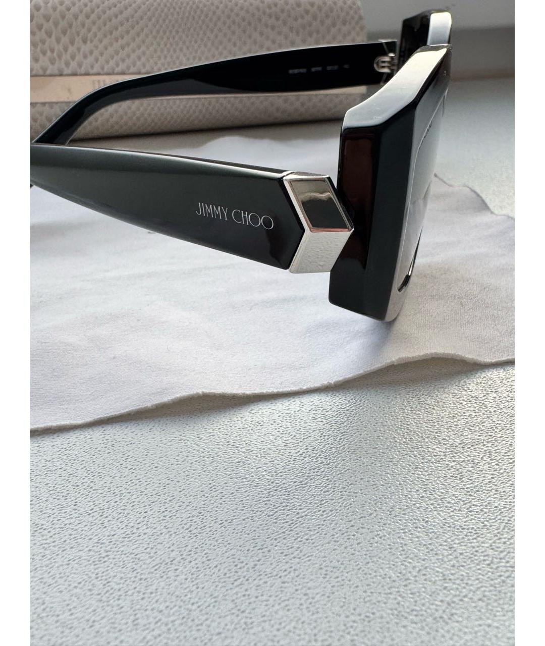 JIMMY CHOO Черные пластиковые солнцезащитные очки, фото 3