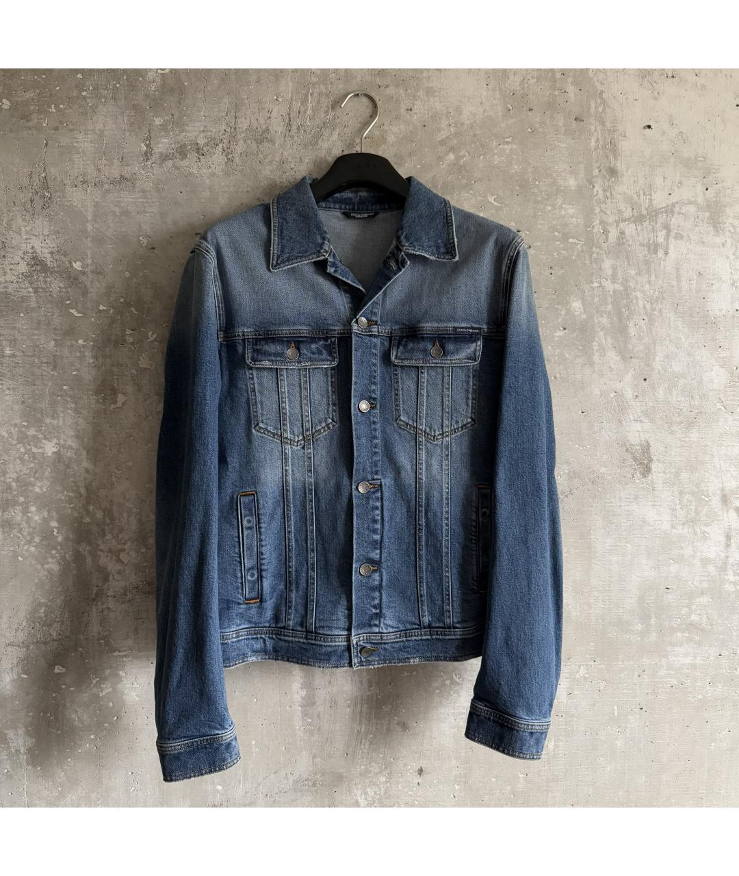 DOLCE&GABBANA Синяя хлопковая куртка, фото 10